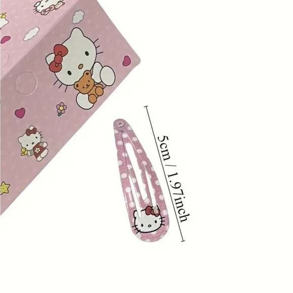 6pcs  Cute Small Hello Kitty Decorative Hair Clips for Girls. - Picture 5 of 7